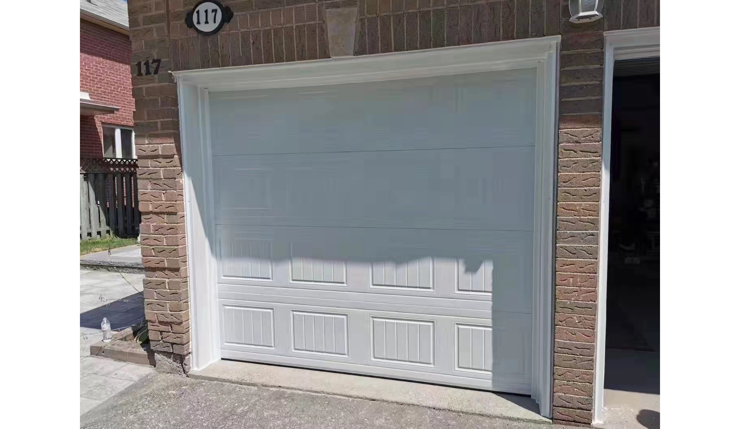 black garage doors